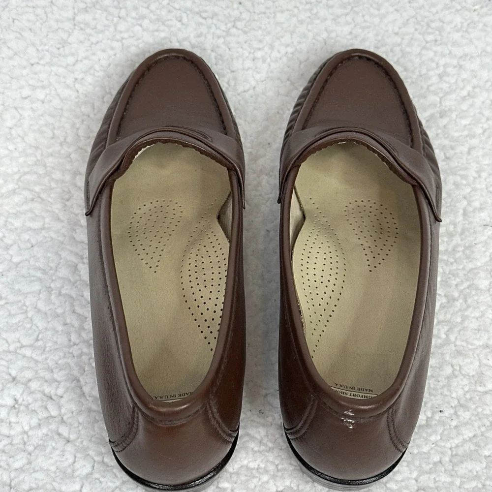SAS Tripad Comfort Loafers Womens 7 N Brown Leather Penny Slip‎ On Shoes USA